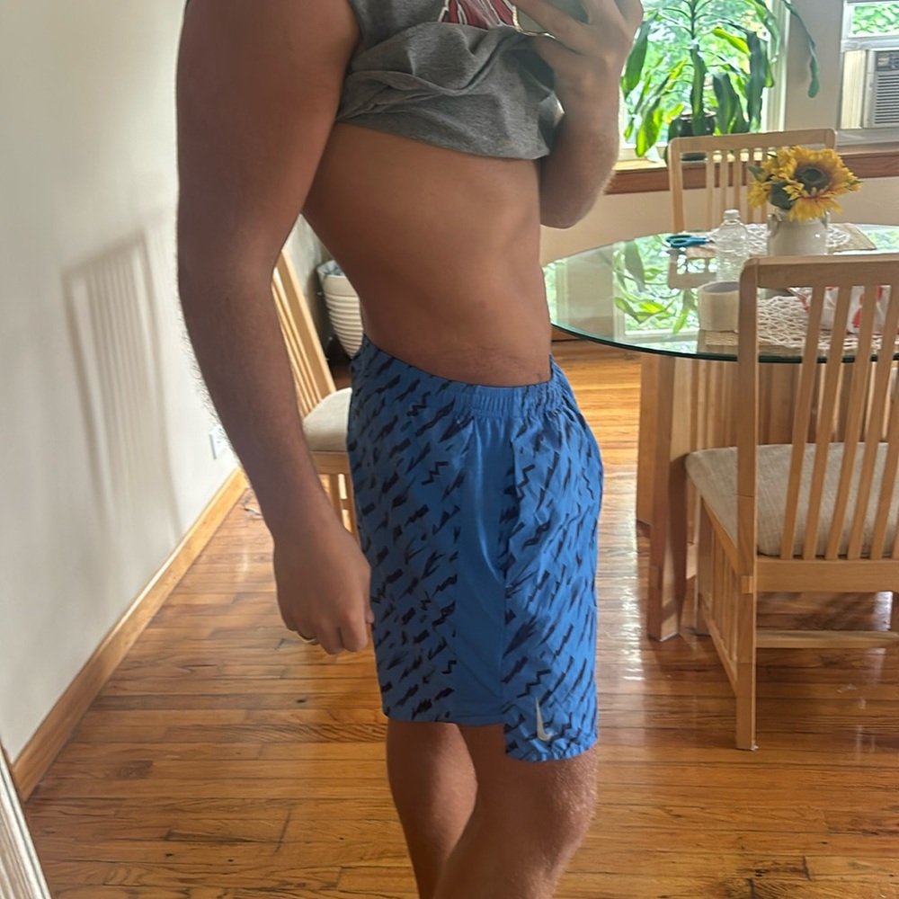 Nike Blue Thunderbolt Dri Fit Lined Shorts